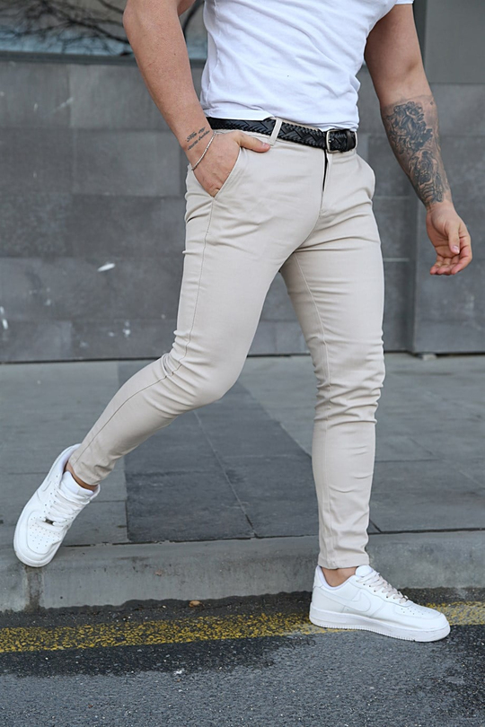 KETEN PANTOLONErkek Bej Keten Pantolon ZM