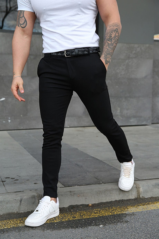 KETEN PANTOLONErkek Siyah Keten Pantolon ZM