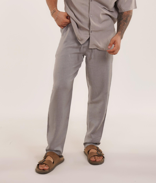 KETEN PANTOLONGri Keten Baggy Pantolon KNG
