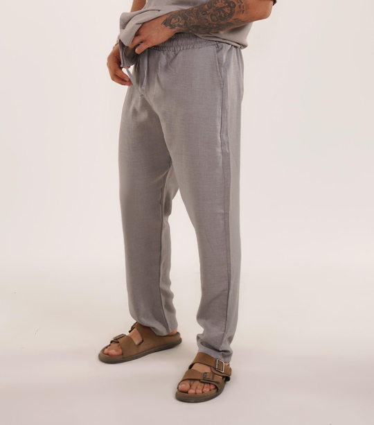 KETEN PANTOLONGri Keten Baggy Pantolon KNG