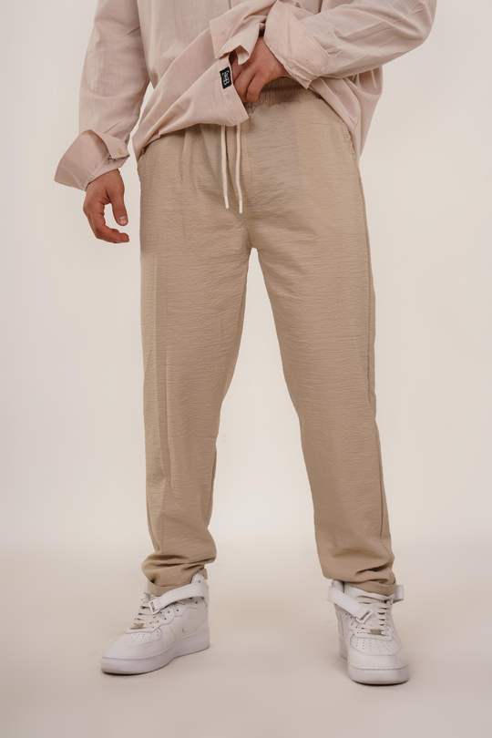 KETEN PANTOLONKrem Krıstal Keten Pantolon TB