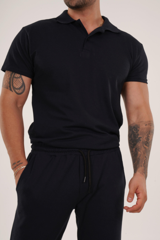 KOMBİNLacivert Polo Yaka ve Lacos Baggy Takım TK