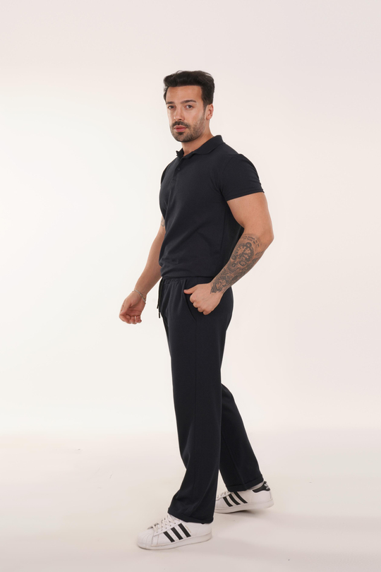 KOMBİNLacivert Polo Yaka ve Lacos Baggy Takım TK