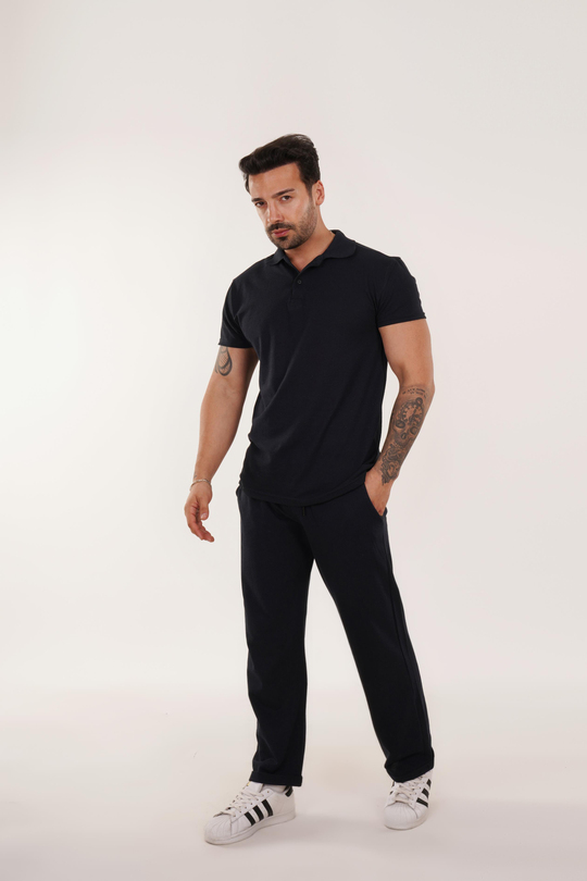 KOMBİNLacivert Polo Yaka ve Lacos Baggy Takım TK