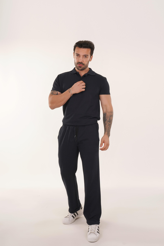 KOMBİNLacivert Polo Yaka ve Lacos Baggy Takım TK
