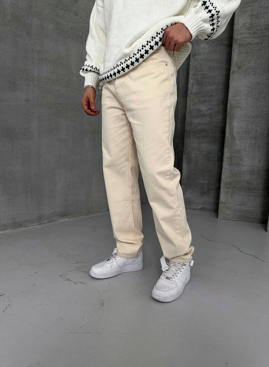 KOT PANTOLONBej Baggy Kot Pantolon KRL