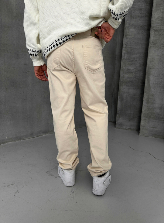 KOT PANTOLONBej Baggy Kot Pantolon KRL