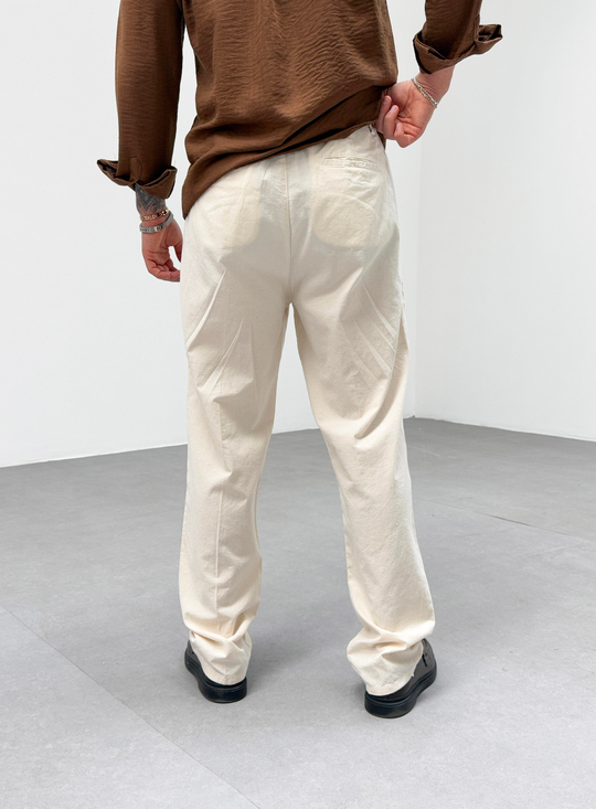 KOT PANTOLONBej Bel İpli Baggy Pantalon SNZ M4595