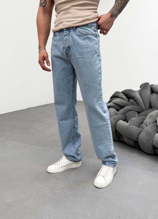 KOT PANTOLONBuz Mavi Baggy Kot Pantolon KRL