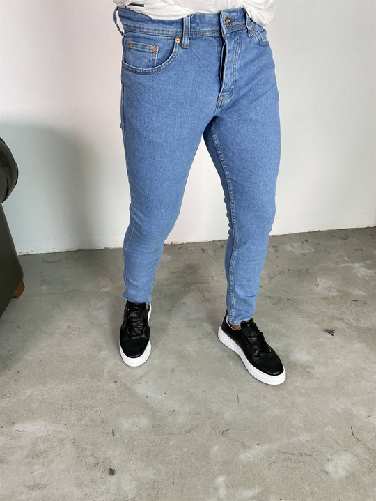 KOT PANTOLONErkek Açık Mavi  Slim Fit Kot Pantolon