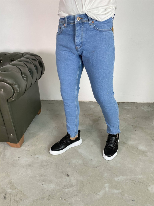 KOT PANTOLONErkek Açık Mavi  Slim Fit Kot Pantolon