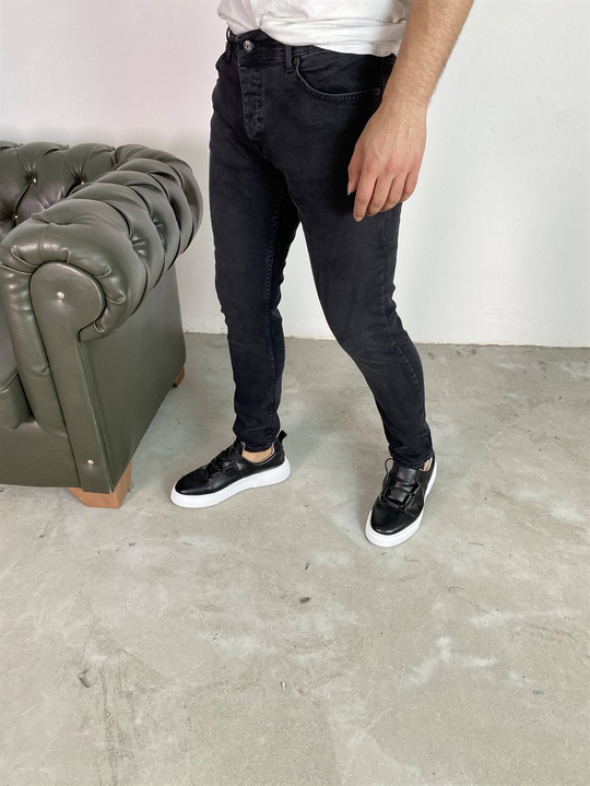 KOT PANTOLONErkek Antrasit Düz Slim Fit Kot Pantolon