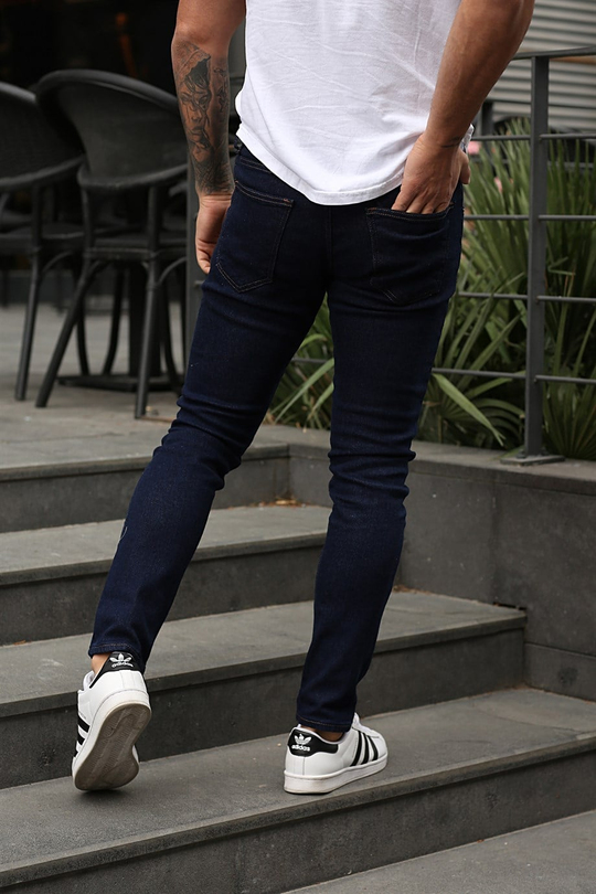 KOT PANTOLONErkek Düz Lacivert Slim Fit Kot Pantolon