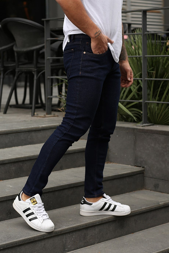 KOT PANTOLONErkek Düz Lacivert Slim Fit Kot Pantolon