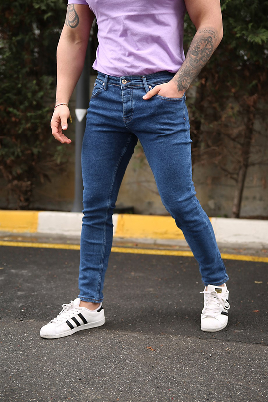 KOT PANTOLONErkek Lacivert Slim Fit Kot Pantolon