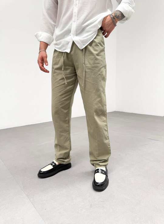 KOT PANTOLONHaki Bel İpli Baggy Pantalon SNZ M4595