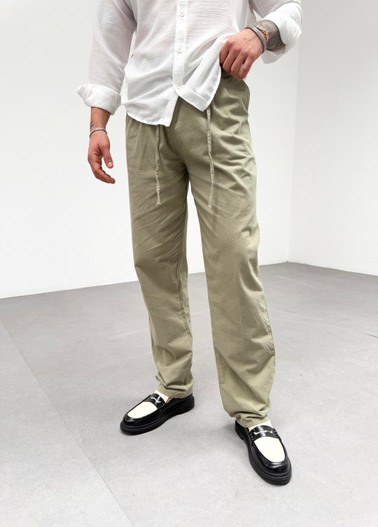 KOT PANTOLONHaki Bel İpli Baggy Pantalon SNZ M4595
