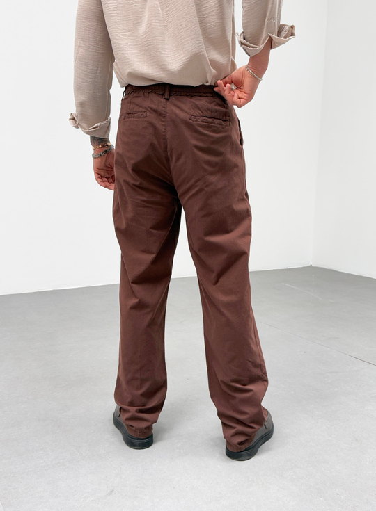 KOT PANTOLONKahve Bel İpli Baggy Pantalon SNZ M4595