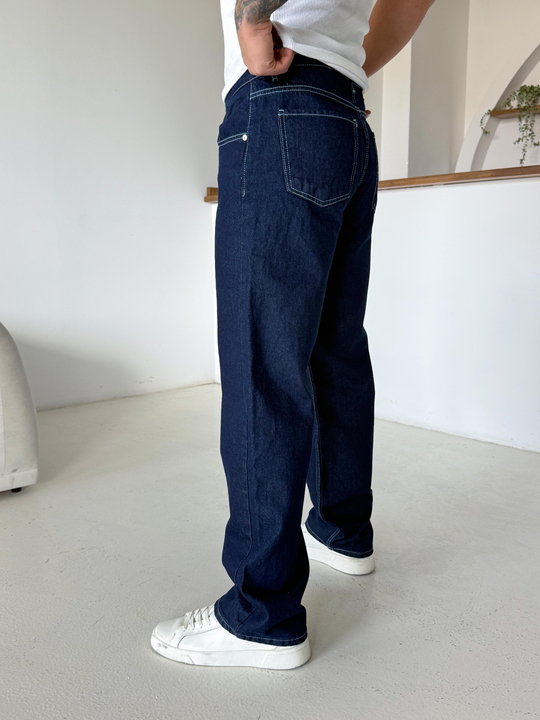 KOT PANTOLONKoyu Mavi Baggy Kot Pantalon 657 DP
