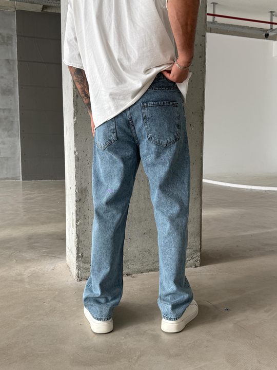 KOT PANTOLONMavi Düz Baggy Kot Pantolon DM