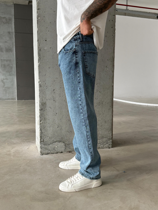 KOT PANTOLONMavi Düz Baggy Kot Pantolon DM