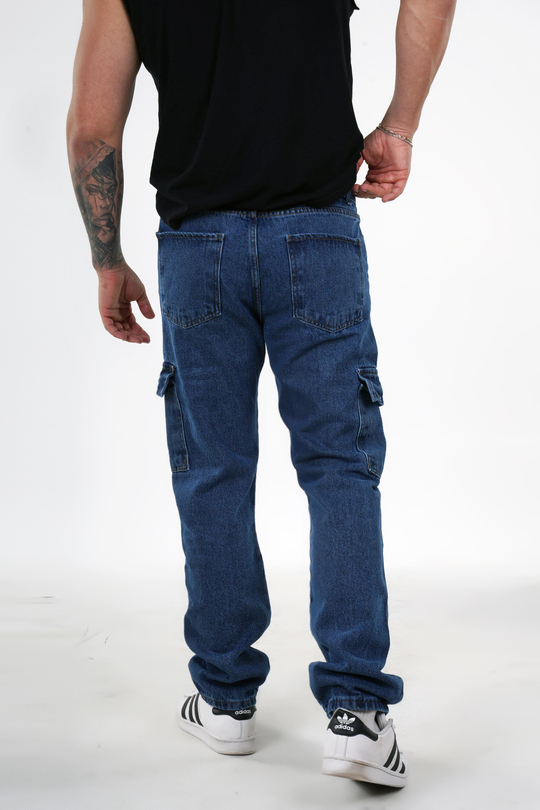 KOT PANTOLONMavi Kargo Cep Baggy Kot Pantolon PSP 5016