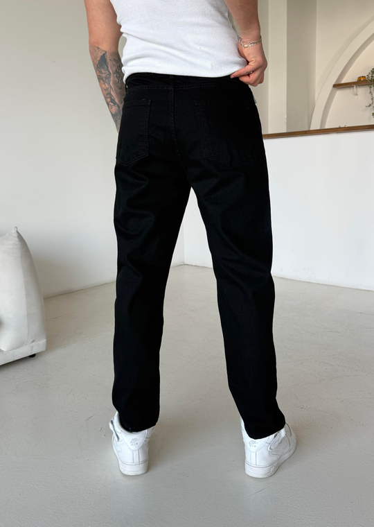 KOT PANTOLONSiyah Düz Boyfriend Kot Pantalon MB 650-1