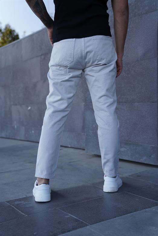 KOT PANTOLONStandart Açık Gri Boyfriend Kot Pantolon 2024