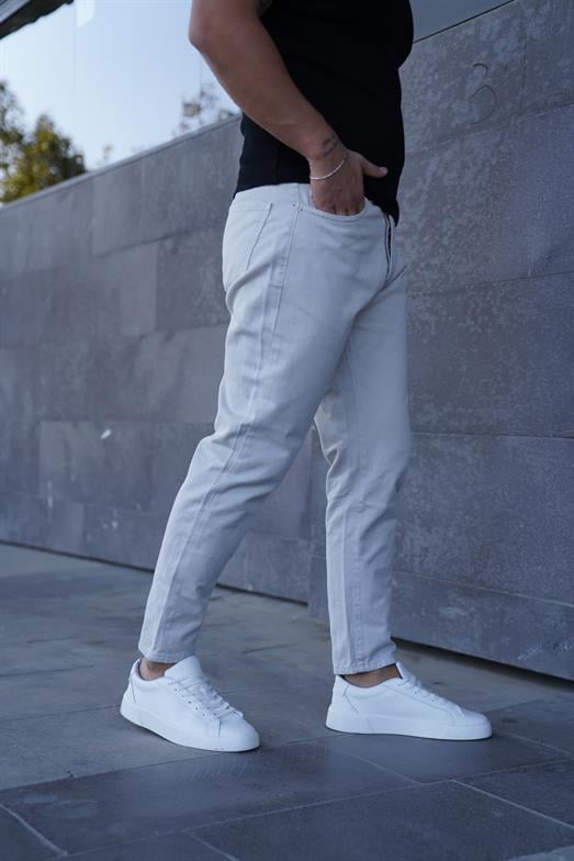 KOT PANTOLONStandart Açık Gri Boyfriend Kot Pantolon 2024
