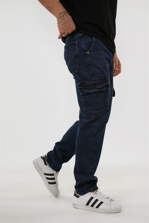 KOT PANTOLONStandart Koyu Lacivert Kargo Cep Baggy Kot Pantolon PSP 5015 2024