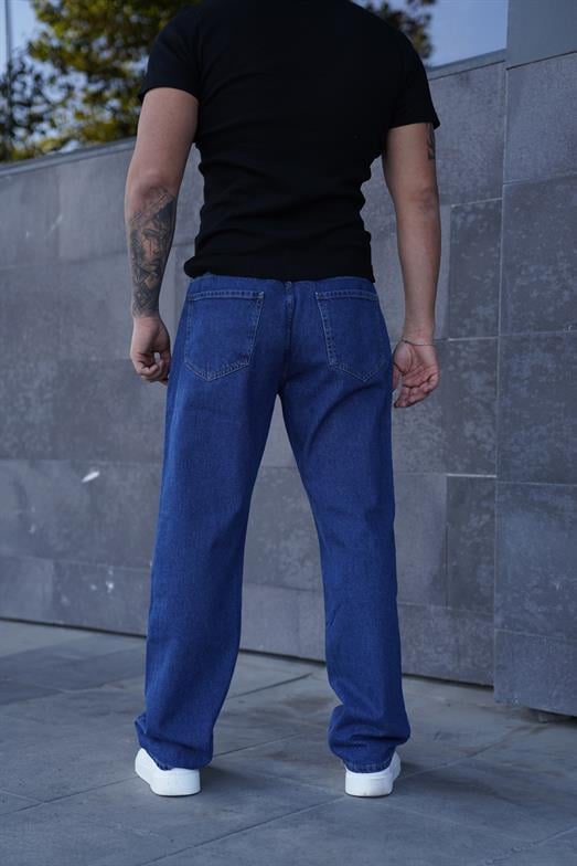 KOT PANTOLONStandart Lacivert Düz Baggy  Kot Pantolon 2024