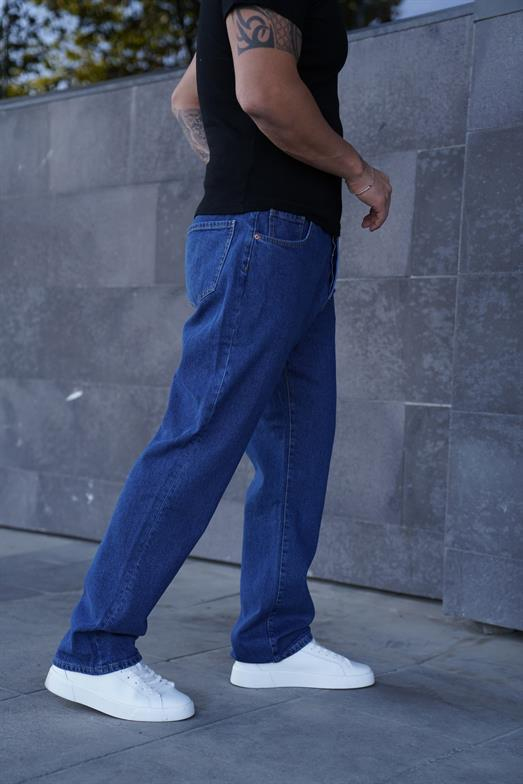 KOT PANTOLONStandart Lacivert Düz Baggy  Kot Pantolon 2024