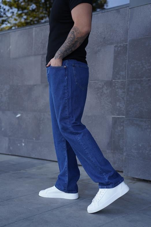 KOT PANTOLONStandart Lacivert Düz Baggy  Kot Pantolon 2024
