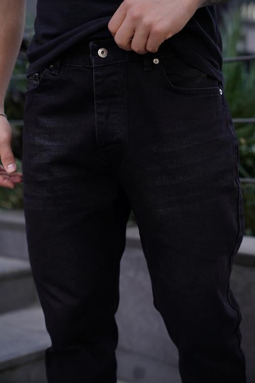 KOT PANTOLONStandart Siyah Taşlamalı Boyfriend  Kot Pantolon 2024