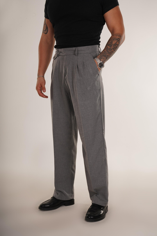 KUMAŞ PANTOLONFüme Bel Düğmeli Regular Fit Kumaş Pantolon 8418