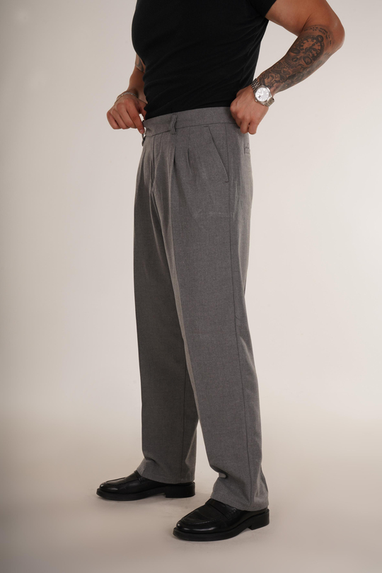 KUMAŞ PANTOLONFüme Bel Düğmeli Regular Fit Kumaş Pantolon 8418