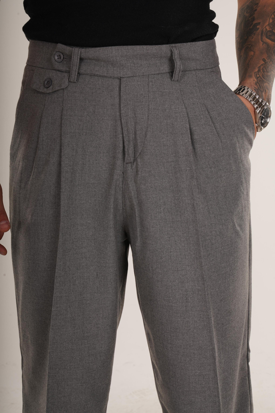 KUMAŞ PANTOLONFüme Bel Düğmeli Regular Fit Kumaş Pantolon 8418