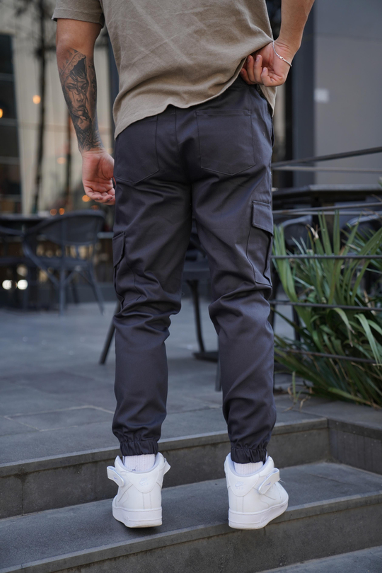 KUMAŞ PANTOLONFüme Gabardin Kargo Cep Kelepçe Paça PLT 014