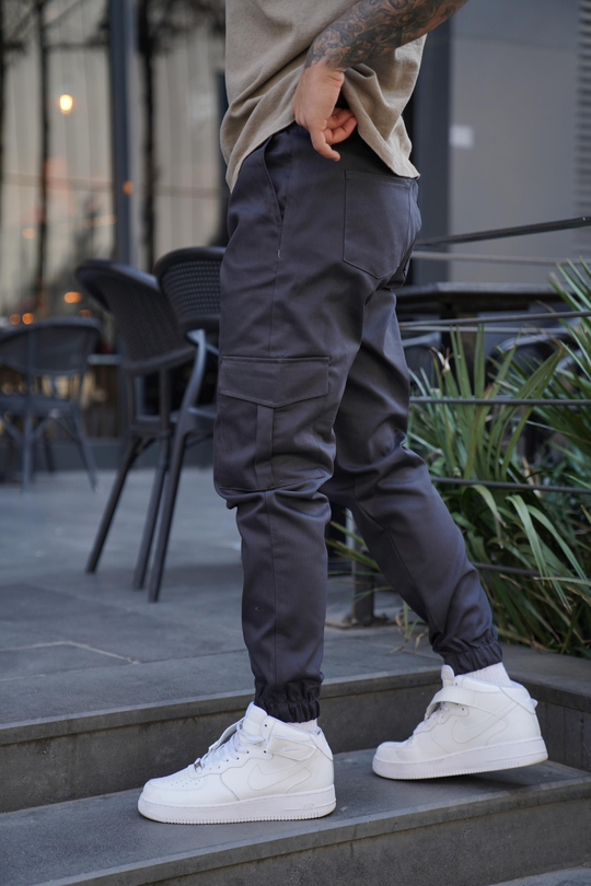 KUMAŞ PANTOLONFüme Gabardin Kargo Cep Kelepçe Paça PLT 014