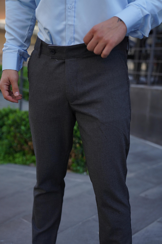 KUMAŞ PANTOLONGri Kumaş Pantolon Slim Fit PLT 011