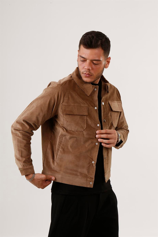 MONT & CEKETTaba Özel Nubuk Kumaş Regular Fit Ceket VMS- 21614