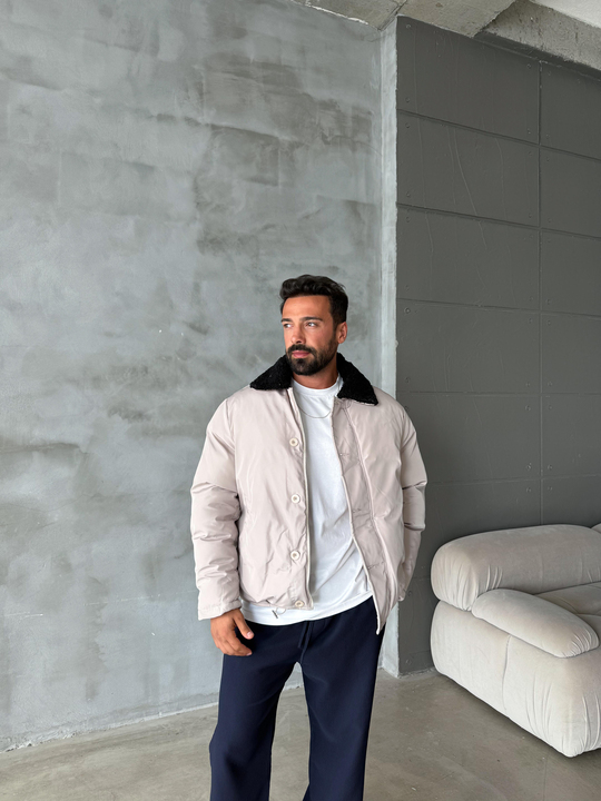 MONTBej Yaka Kürklü Şişme Mont SNZ M6324