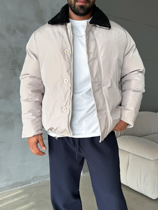MONTBej Yaka Kürklü Şişme Mont SNZ M6324