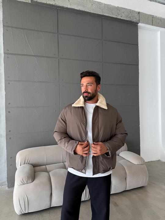 MONTHaki Yaka Kürklü Şişme Mont SNZ M6324