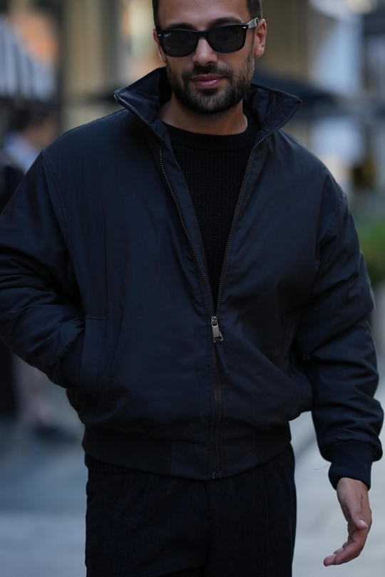 MONTSiyah Rahat Bomber Ceket SNZ M6311