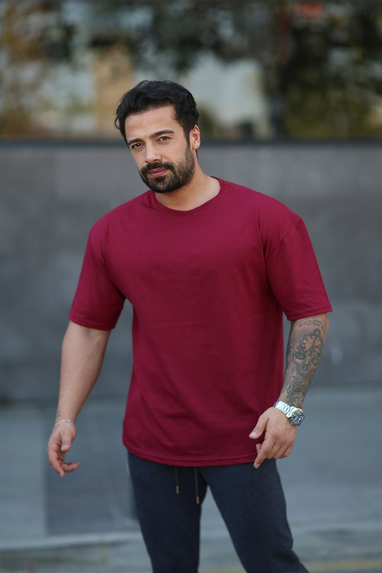 OVERSİZE TSHİRTLERBordo Oversize T-SHİRT