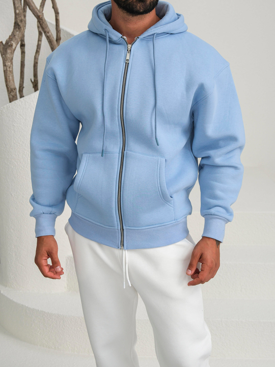 SweatBebemavi 3 İplik Oversize Compak Tam Fermuarlı Kapüşonlu SC