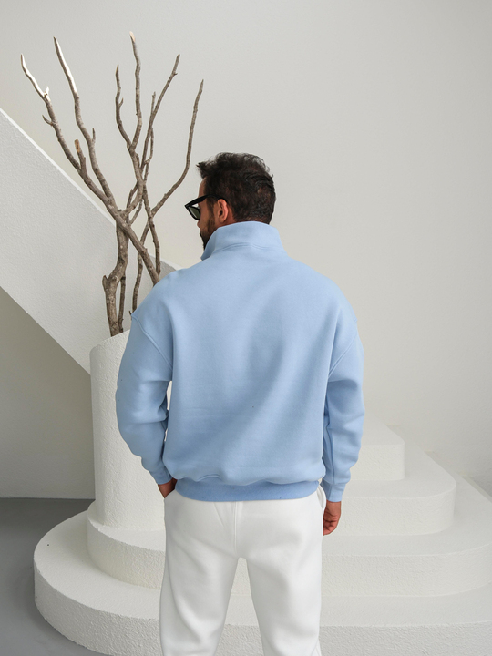 SweatBebemavi 3 İplik Oversize Compak Yarım Fermuarlı SC