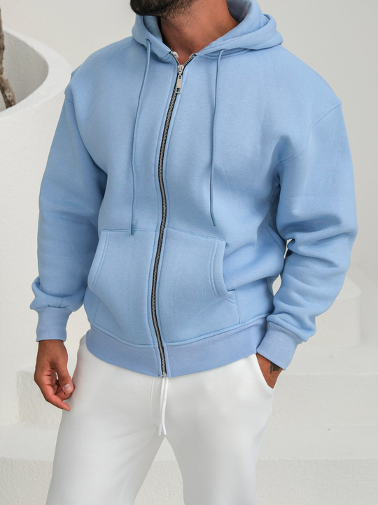 SweatBebemavi 3 İplik Oversize Compak Tam Fermuarlı Kapüşonlu SC