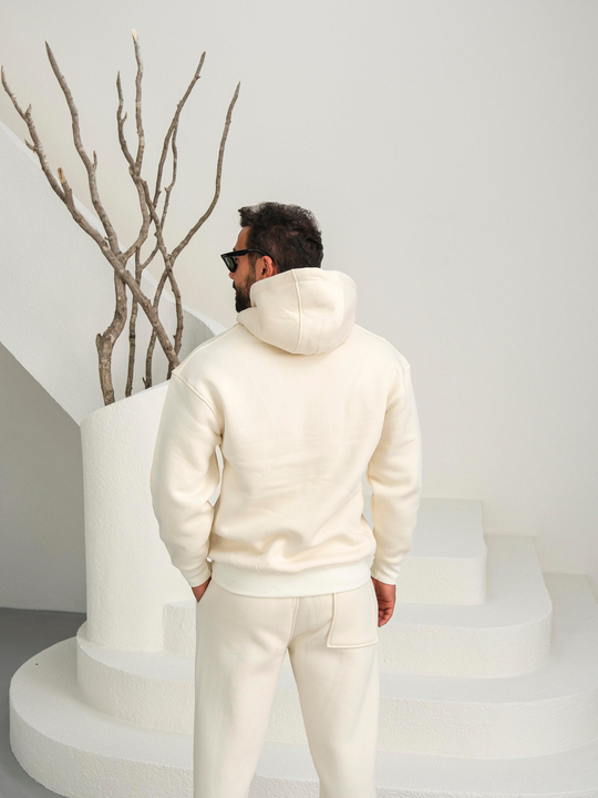 SweatBej 3 İplik Oversize Compak Tam Fermuarlı Kapüşonlu SC